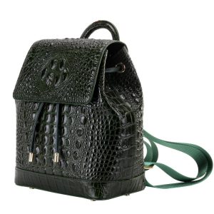 borsa da scuola in pelle di coccodrillo zaino personalizzato da donna