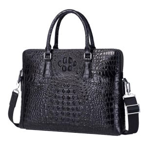 croc bone skin men's bag briefcase business bag handbag